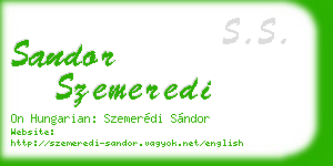 sandor szemeredi business card