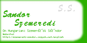 sandor szemeredi business card